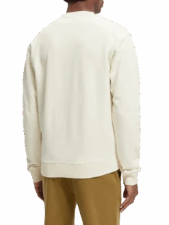 Scotch & Soda Organic Cotton Crewneck Artwork Sweatshirt -Scotch & Soda 167217 Ecru NHD BCK