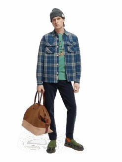 Scotch & Soda Checked Overshirt -Scotch & Soda 167251 Combo 20A MDL FNT
