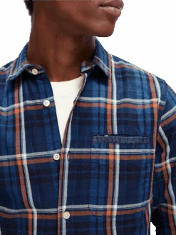 Scotch & Soda Slim-Fit Yarn-Dyed Checked Shirt -Scotch & Soda 167256 Combo 20B NHD DTL1