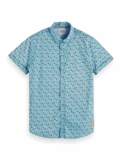 Scotch & Soda Printed Poplin Short Sleeved Shirt -Scotch & Soda 167294 Combo 20C FNT