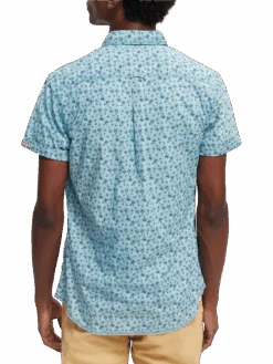 Scotch & Soda Printed Poplin Short Sleeved Shirt -Scotch & Soda 167294 Combo 20C NHD BCK