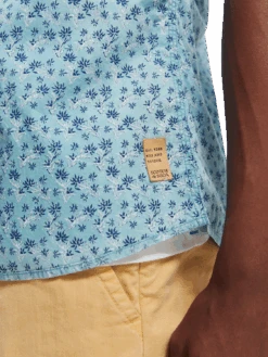 Scotch & Soda Printed Poplin Short Sleeved Shirt -Scotch & Soda 167294 Combo 20C NHD DTL2