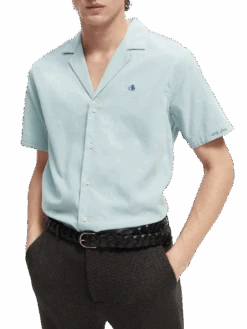 Scotch & Soda Short-Sleeved Corduroy Camp Shirt