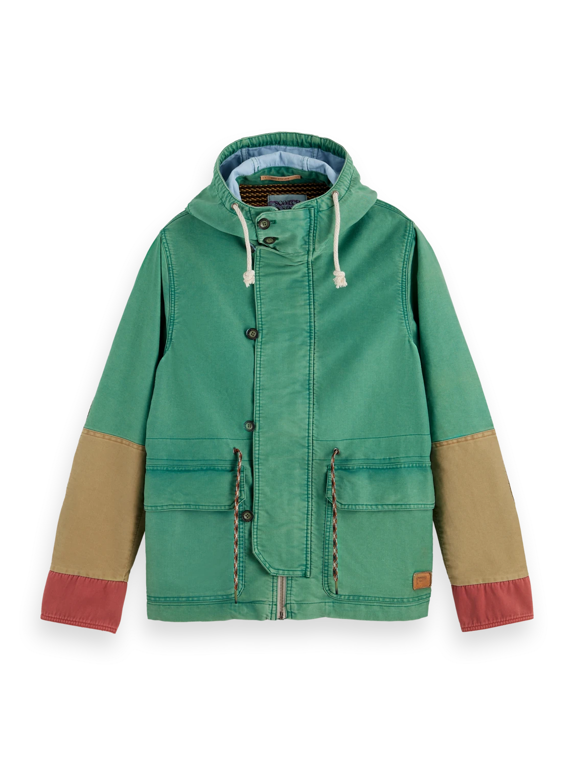 Scotch & Soda Organic Washed Colour Block Hooded Jacket 7 Scotch & Soda Organic Washed Colour Block Hooded Jacket - Image 5