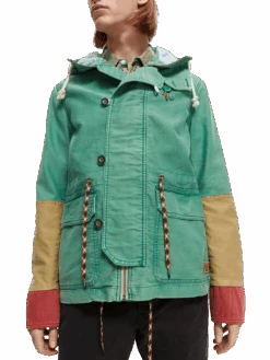 Scotch & Soda Organic Washed Colour Block Hooded Jacket 31 Scotch & Soda Organic Washed Colour Block Hooded Jacket -Scotch & Soda 167309 Combo 20A MDL DTL2