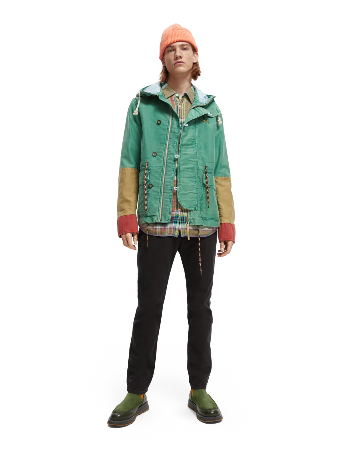 Scotch & Soda Organic Washed Colour Block Hooded Jacket 16 Scotch & Soda Organic Washed Colour Block Hooded Jacket - Image 14
