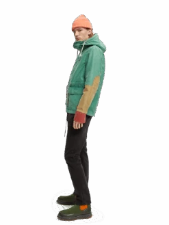 Scotch & Soda Organic Washed Colour Block Hooded Jacket 33 Scotch & Soda Organic Washed Colour Block Hooded Jacket -Scotch & Soda 167309 Combo 20A MDL SDE