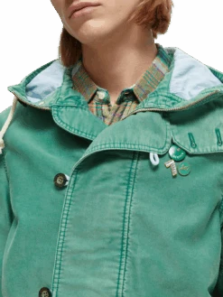 Scotch & Soda Organic Washed Colour Block Hooded Jacket 22 Scotch & Soda Organic Washed Colour Block Hooded Jacket -Scotch & Soda 167309 Combo 20A NHD DTL1