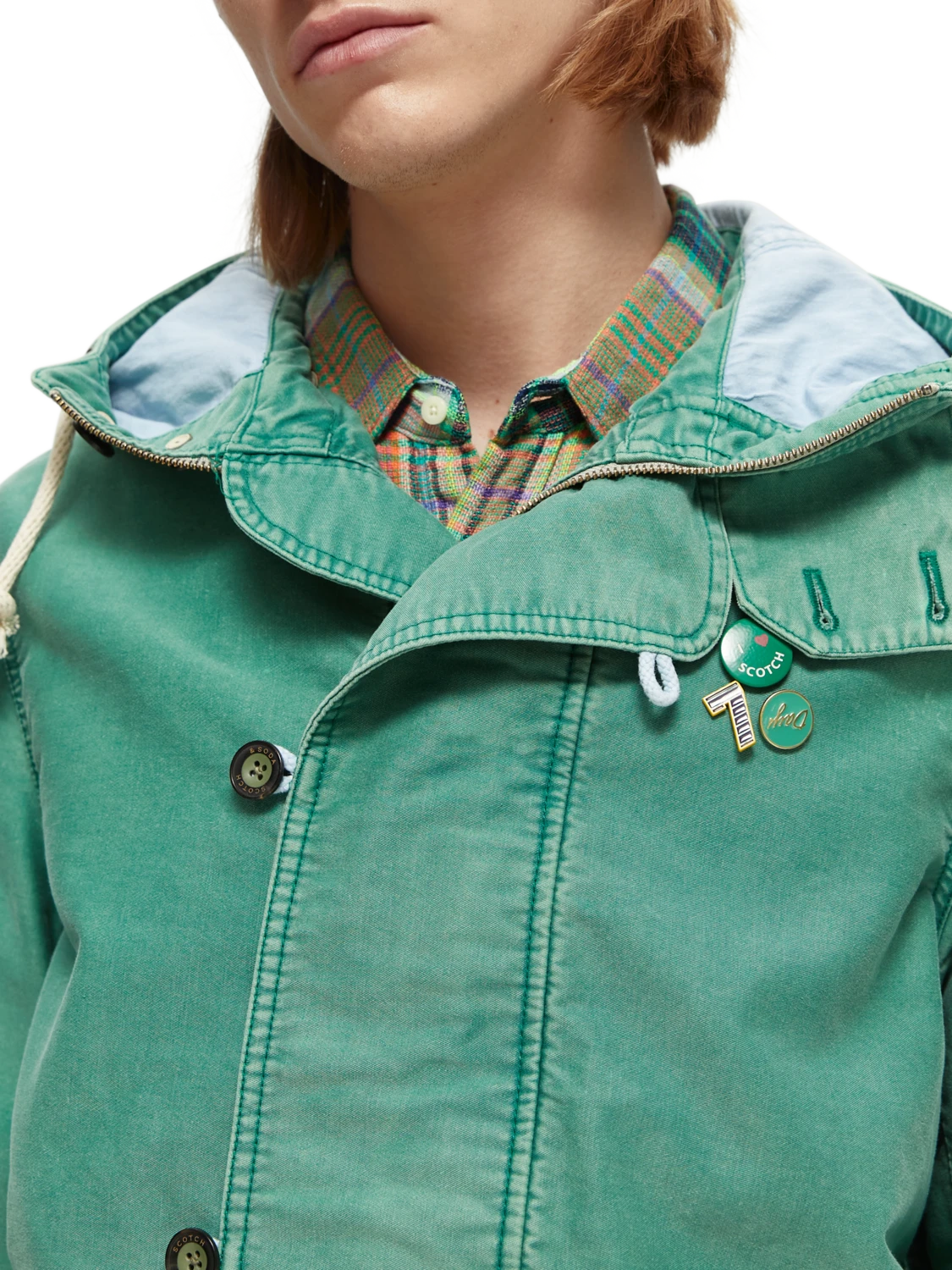 Scotch & Soda Organic Washed Colour Block Hooded Jacket 6 Scotch & Soda Organic Washed Colour Block Hooded Jacket - Image 4