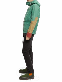 Scotch & Soda Organic Washed Colour Block Hooded Jacket 35 Scotch & Soda Organic Washed Colour Block Hooded Jacket -Scotch & Soda 167309 Combo 20A NHD SDE