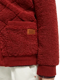 Scotch & Soda Teddy Cardigan -Scotch & Soda 167357 Red 20Earth NHD DTL1