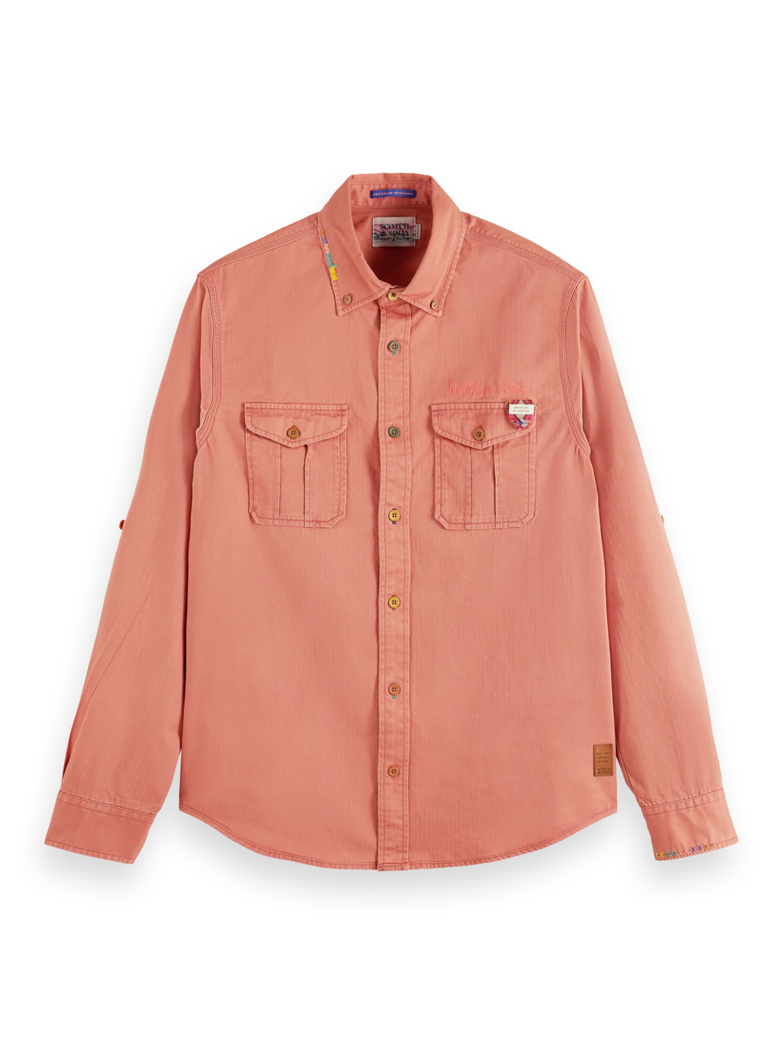 Scotch & Soda Regular-Fit Washed Shirt 12 Scotch & Soda Regular-Fit Washed Shirt - Image 10