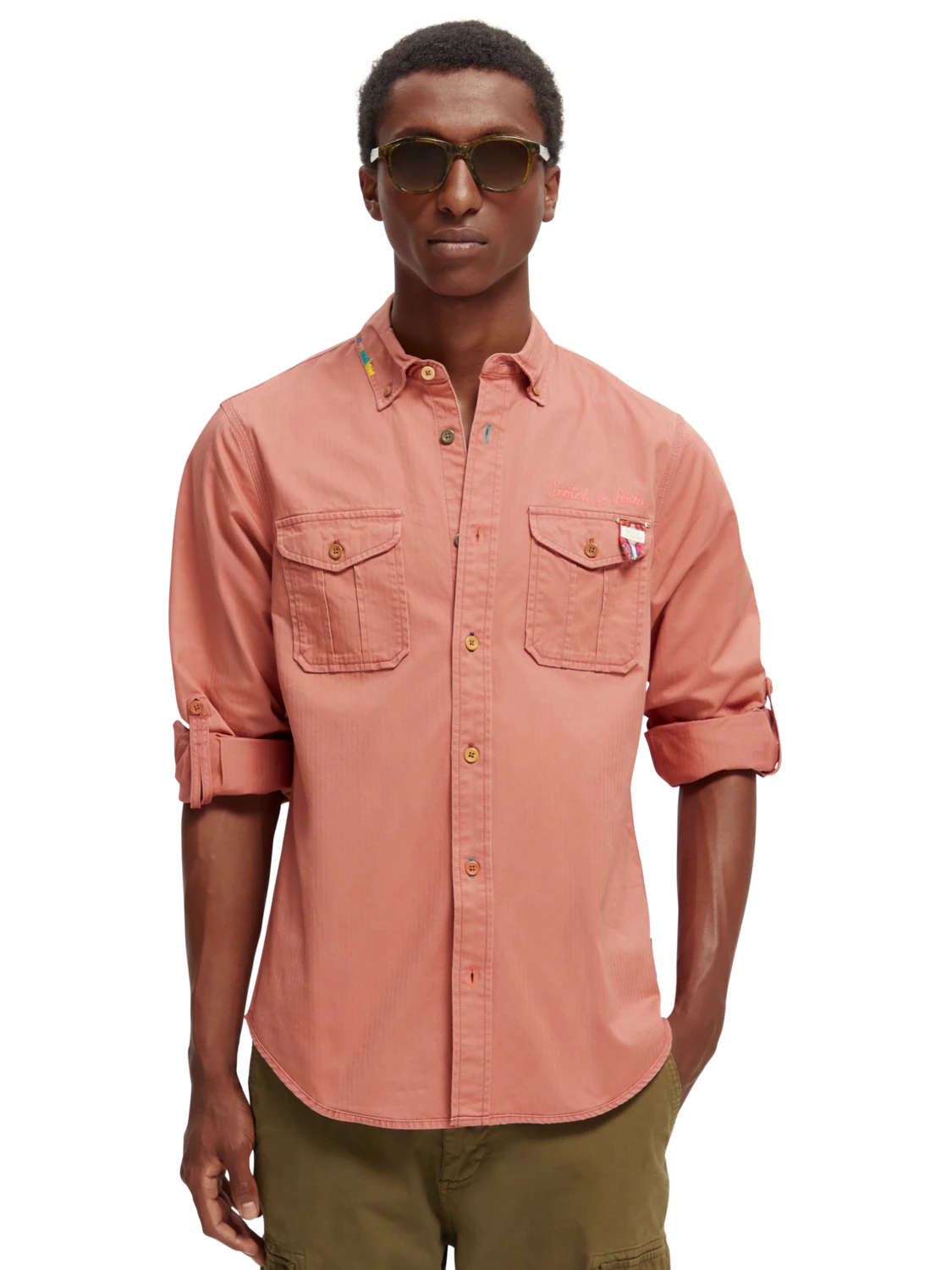 Scotch & Soda Regular-Fit Washed Shirt 14 Scotch & Soda Regular-Fit Washed Shirt - Image 12