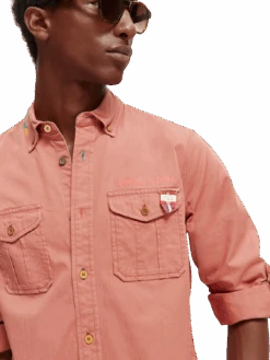 Scotch & Soda Regular-Fit Washed Shirt 28 Scotch & Soda Regular-Fit Washed Shirt -Scotch & Soda 167383 Mars MDL DTL1