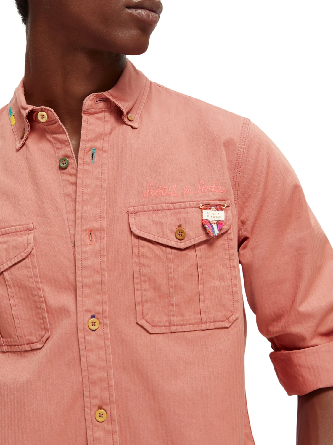 Scotch & Soda Regular-Fit Washed Shirt 6 Scotch & Soda Regular-Fit Washed Shirt - Image 4