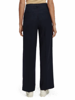 Scotch & Soda The Edie - High-Rise Wide-Leg Trousers -Scotch & Soda 167606 Night NHD BCK
