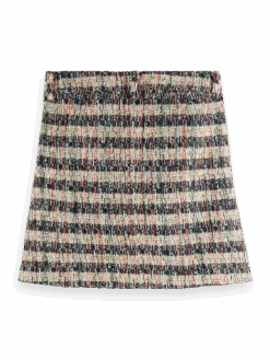 Scotch & Soda Short Tweed Skirt -Scotch & Soda 167809 Combo 20T BCK