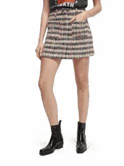 Scotch & Soda Short Tweed Skirt -Scotch & Soda 167809 Combo 20T MDL CRP