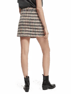 Scotch & Soda Short Tweed Skirt -Scotch & Soda 167809 Combo 20T NHD BCK