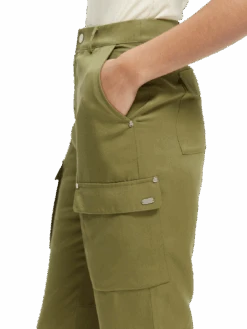 Scotch & Soda The Lara High-Rise Straight Leg Cargo Trousers -Scotch & Soda 167845 Army NHD DTL1