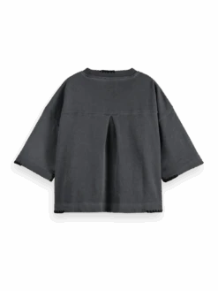 Scotch & Soda Boxy-Fit Organic Cotton Crewneck T-Shirt -Scotch & Soda 167858 Black BCK