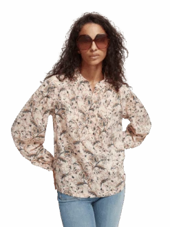 Scotch & Soda Flowing Long-Sleeved Shirt 25 Scotch & Soda Flowing Long-Sleeved Shirt -Scotch & Soda 167917 Combo 20A MDL CRP