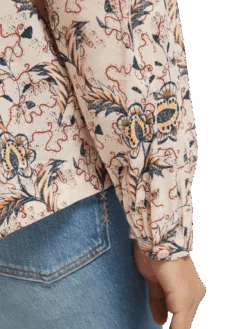 Scotch & Soda Flowing Long-Sleeved Shirt 26 Scotch & Soda Flowing Long-Sleeved Shirt -Scotch & Soda 167917 Combo 20A MDL DTL1