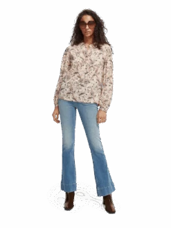 Scotch & Soda Flowing Long-Sleeved Shirt 28 Scotch & Soda Flowing Long-Sleeved Shirt -Scotch & Soda 167917 Combo 20A MDL FNT