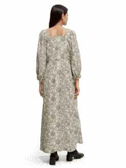 Scotch & Soda 3/4-Length Sleeve Maxi-Dress 24 Scotch & Soda 3/4-Length Sleeve Maxi-Dress -Scotch & Soda 167966 Combo 20M MDL BCK