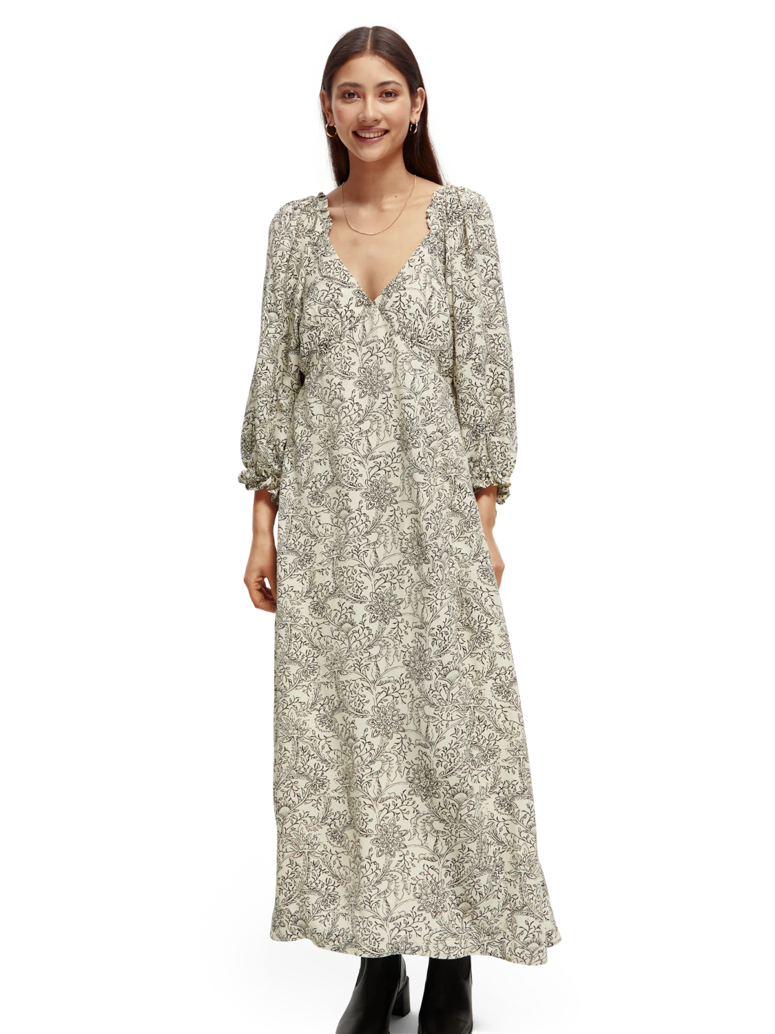 Scotch & Soda 3/4-Length Sleeve Maxi-Dress 12 Scotch & Soda 3/4-Length Sleeve Maxi-Dress - Image 10