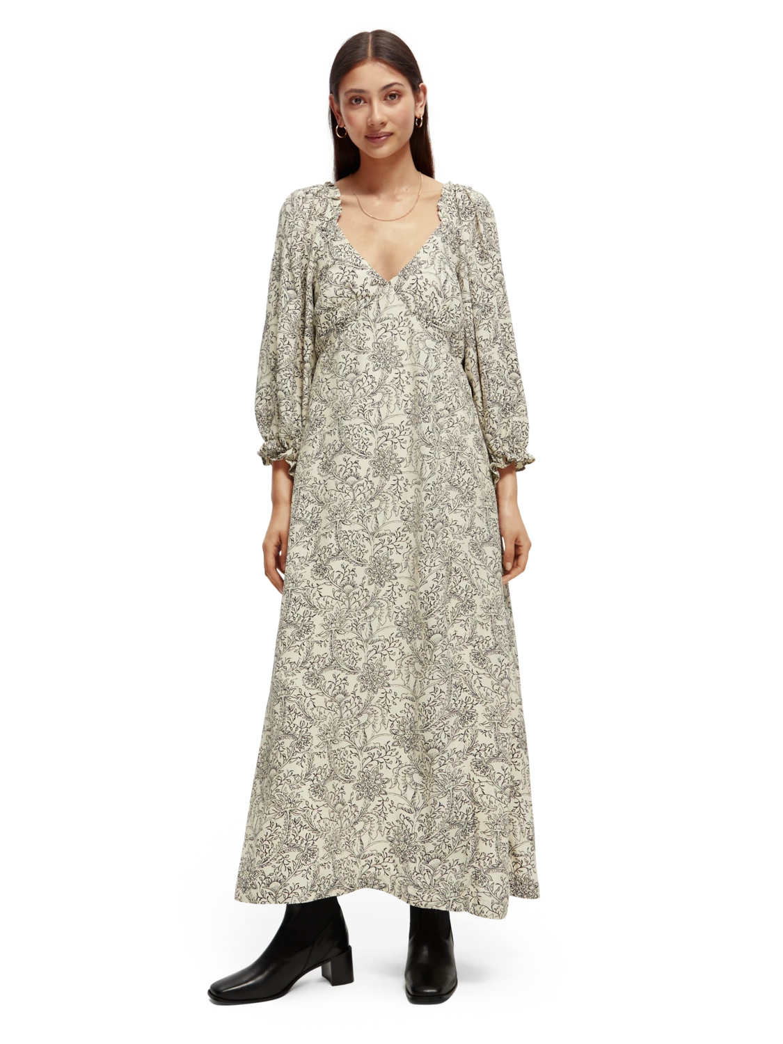 Scotch & Soda 3/4-Length Sleeve Maxi-Dress 14 Scotch & Soda 3/4-Length Sleeve Maxi-Dress - Image 12