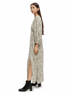 Scotch & Soda 3/4-Length Sleeve Maxi-Dress 28 Scotch & Soda 3/4-Length Sleeve Maxi-Dress -Scotch & Soda 167966 Combo 20M MDL SDE