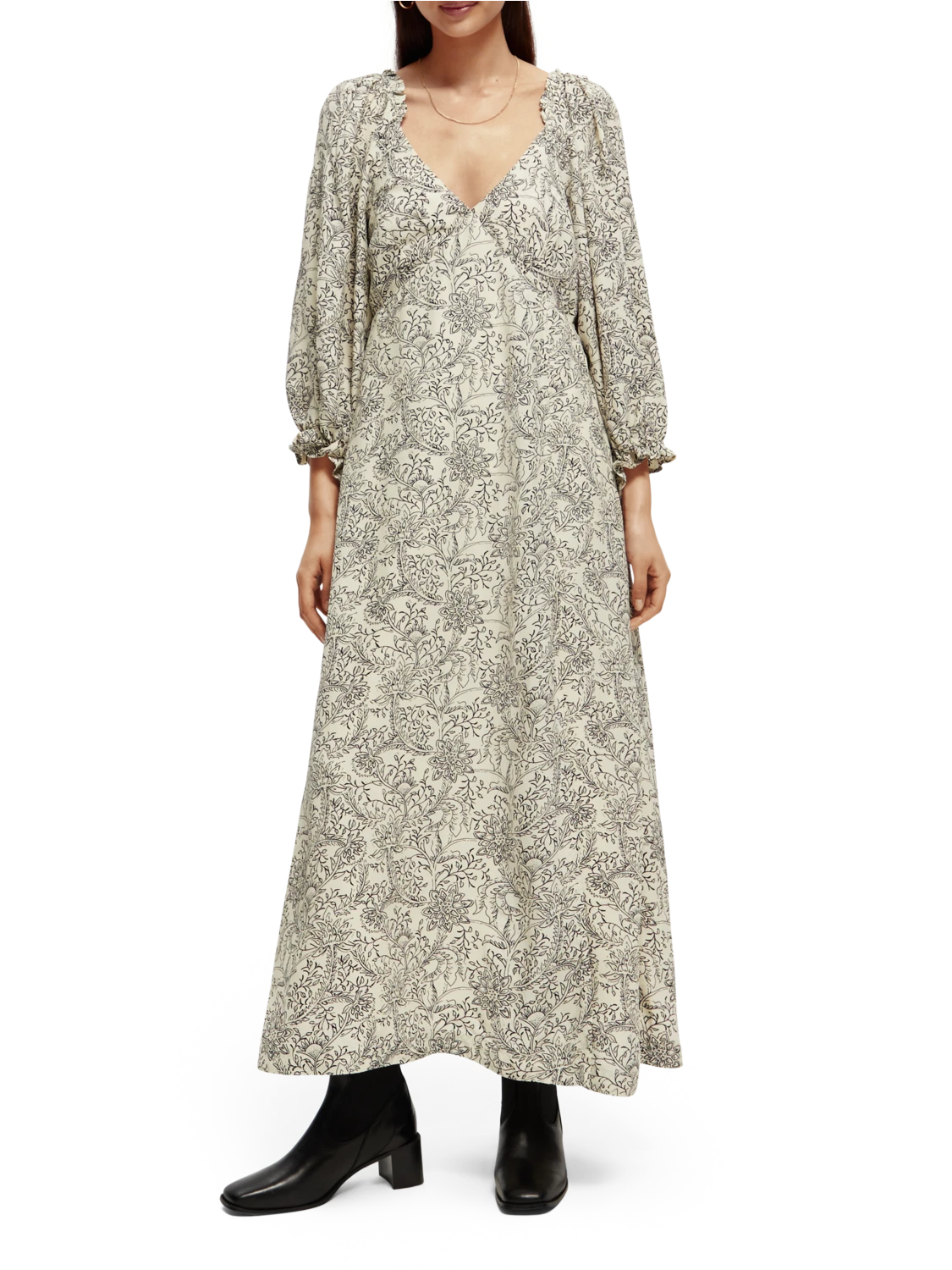 Scotch & Soda 3/4-Length Sleeve Maxi-Dress 4 Scotch & Soda 3/4-Length Sleeve Maxi-Dress - Image 2
