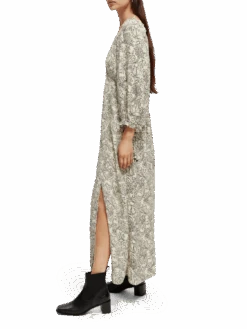 Scotch & Soda 3/4-Length Sleeve Maxi-Dress 29 Scotch & Soda 3/4-Length Sleeve Maxi-Dress -Scotch & Soda 167966 Combo 20M NHD SDE