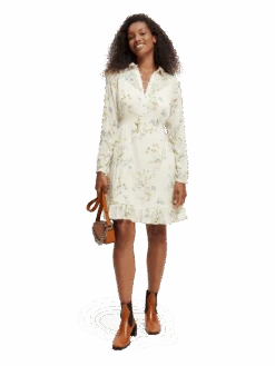 Scotch & Soda Raglan Printed Dress -Scotch & Soda 167972 Combo 20E MDL FNT