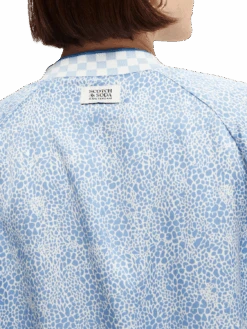 Scotch & Soda Printed Seersucker Bomber 17 Scotch & Soda Printed Seersucker Bomber -Scotch & Soda 168400 Combo 20N NHD DTL1