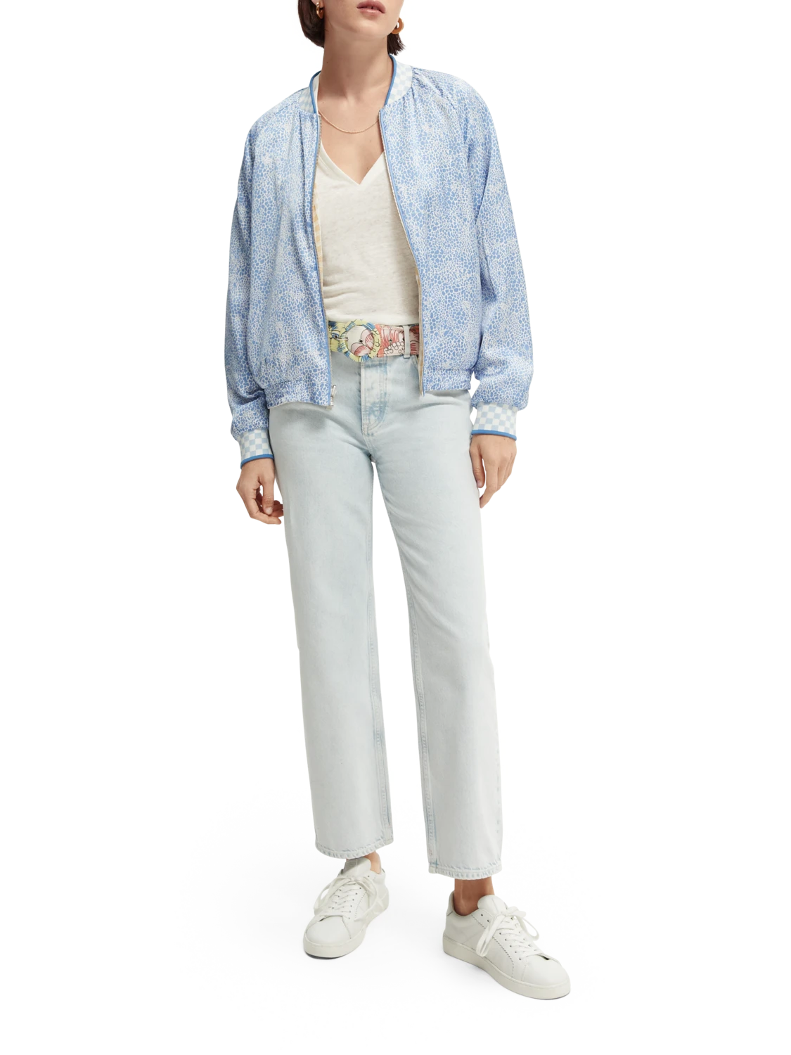 Scotch & Soda Printed Seersucker Bomber 4 Scotch & Soda Printed Seersucker Bomber - Image 2