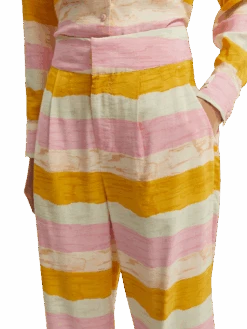 Scotch & Soda Striped High-Rise Trousers -Scotch & Soda 168439 Combo 20Q NHD DTL2