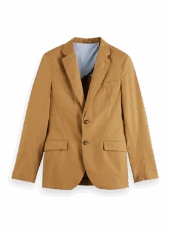 Scotch & Soda Single-Breasted Poplin Blazer 20 Scotch & Soda Single-Breasted Poplin Blazer -Scotch & Soda 168482 Moon 20Sand FNT