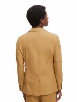 Scotch & Soda Single-Breasted Poplin Blazer 24 Scotch & Soda Single-Breasted Poplin Blazer -Scotch & Soda 168482 Moon 20Sand MDL BCK