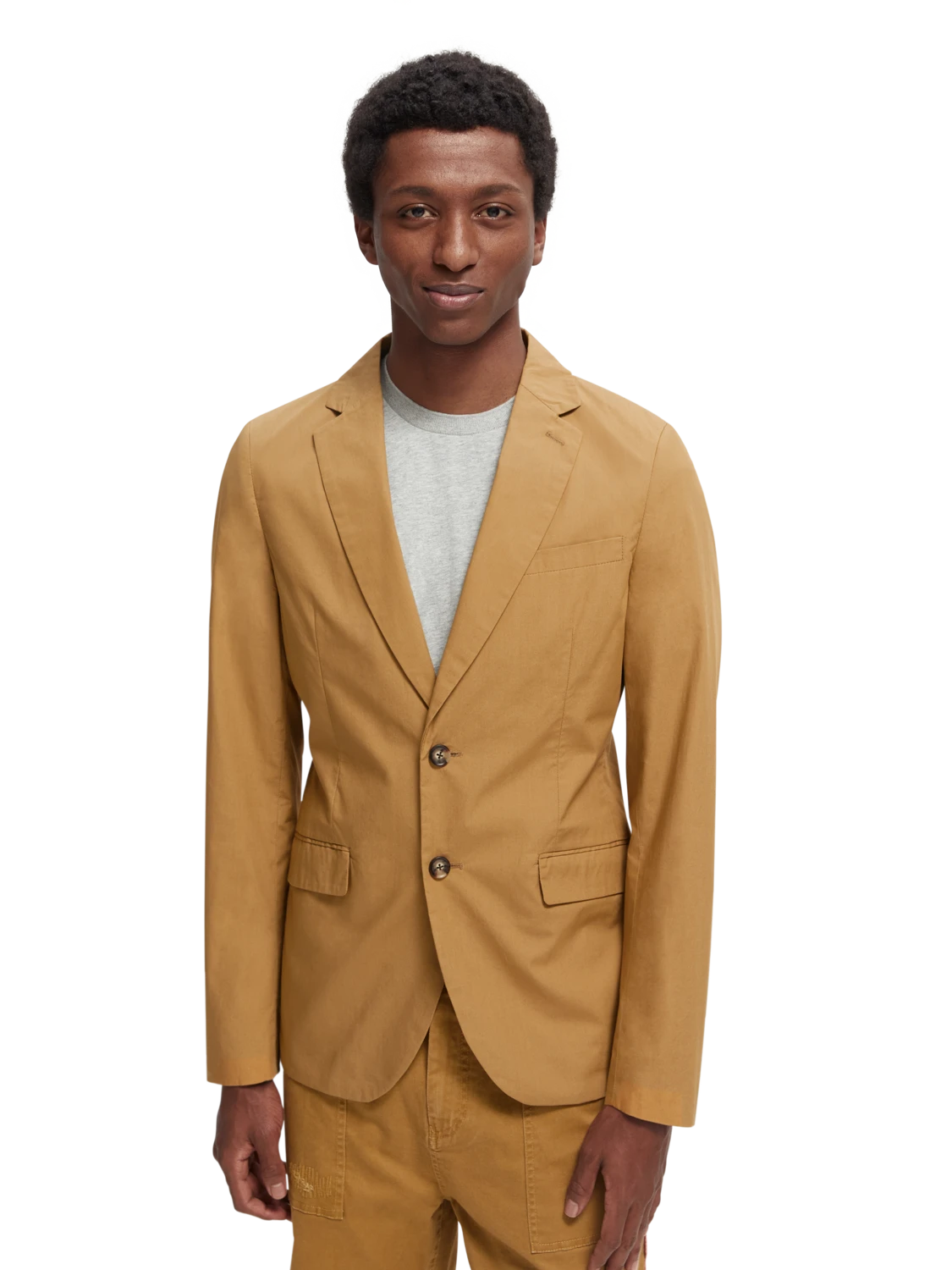 Scotch & Soda Single-Breasted Poplin Blazer 12 Scotch & Soda Single-Breasted Poplin Blazer - Image 10