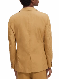 Scotch & Soda Single-Breasted Poplin Blazer 18 Scotch & Soda Single-Breasted Poplin Blazer -Scotch & Soda 168482 Moon 20Sand NHD BCK
