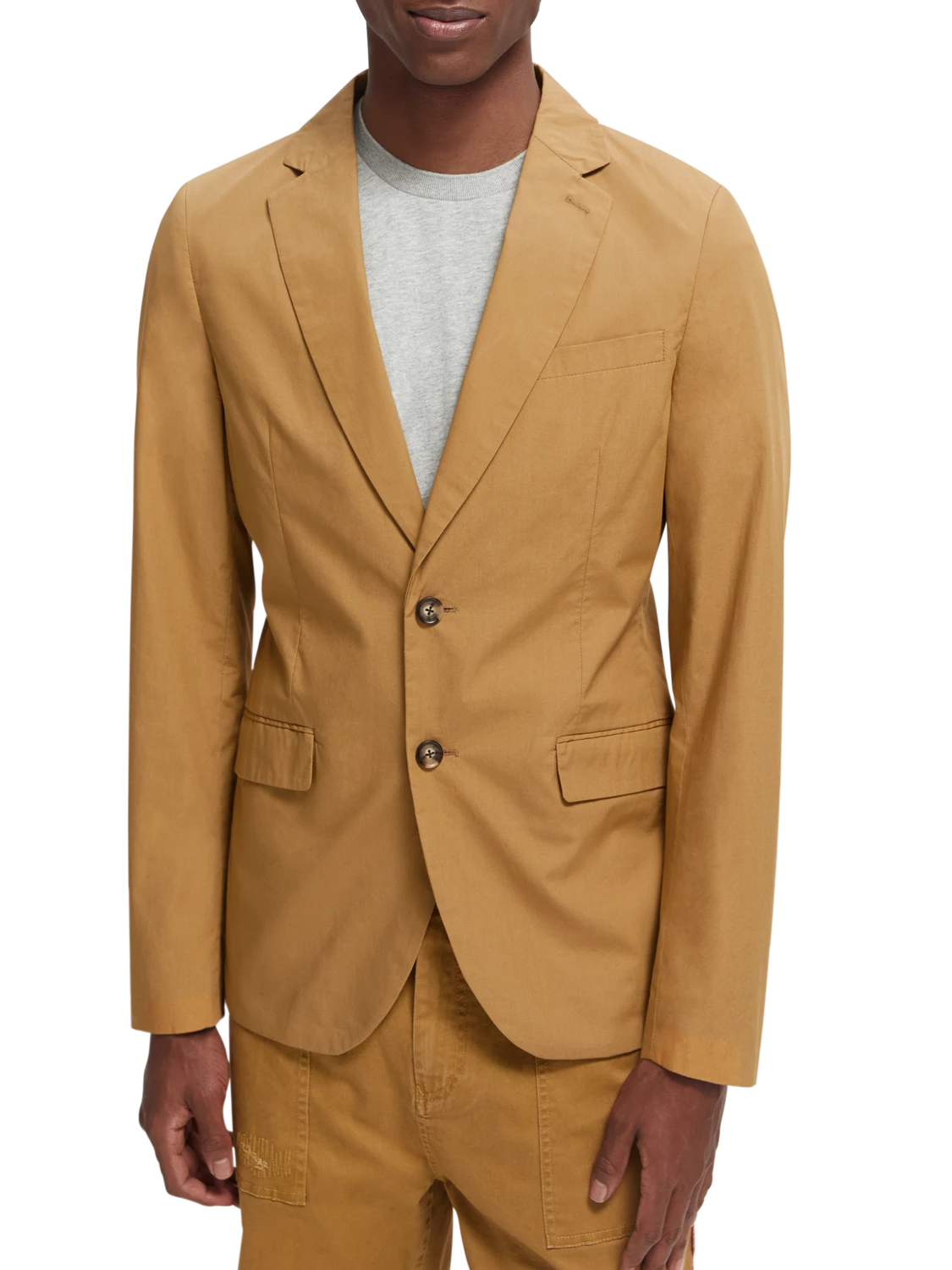 Scotch & Soda Single-Breasted Poplin Blazer 3 Scotch & Soda Single-Breasted Poplin Blazer