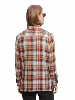 Scotch & Soda Regular-Fit Organic Mix & Match Seersucker Shirt -Scotch & Soda 168510 Combo 20B MDL BCK