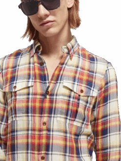 Scotch & Soda Regular-Fit Organic Mix & Match Seersucker Shirt -Scotch & Soda 168510 Combo 20B MDL DTL1