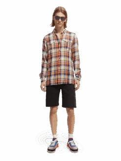 Scotch & Soda Regular-Fit Organic Mix & Match Seersucker Shirt -Scotch & Soda 168510 Combo 20B MDL FNT