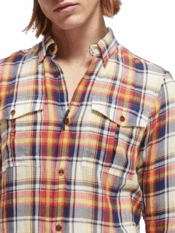 Scotch & Soda Regular-Fit Organic Mix & Match Seersucker Shirt -Scotch & Soda 168510 Combo 20B NHD DTL1