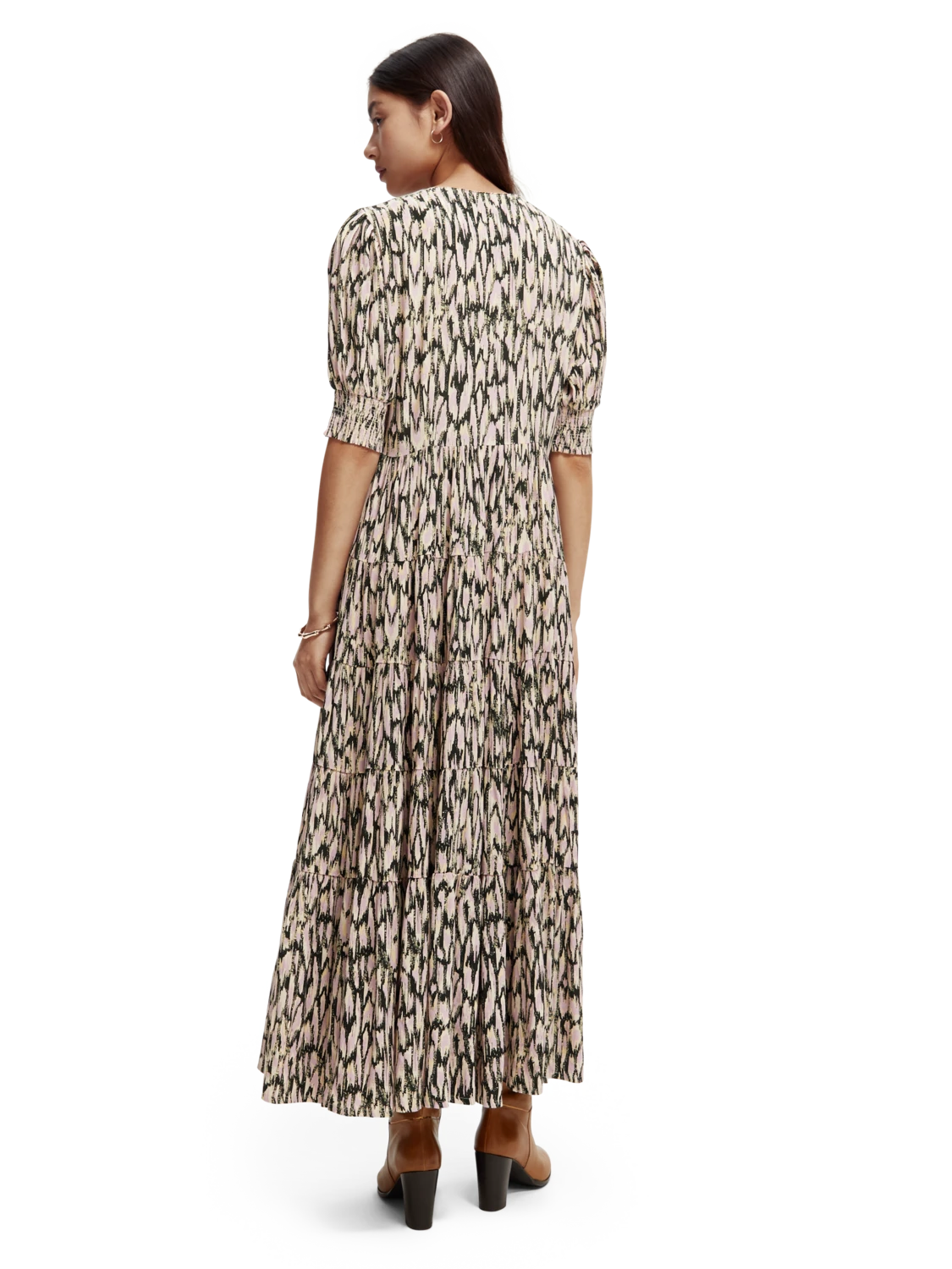 Scotch & Soda Short Sleeved Tiered Maxi Dress 11 Scotch & Soda Short Sleeved Tiered Maxi Dress - Image 9