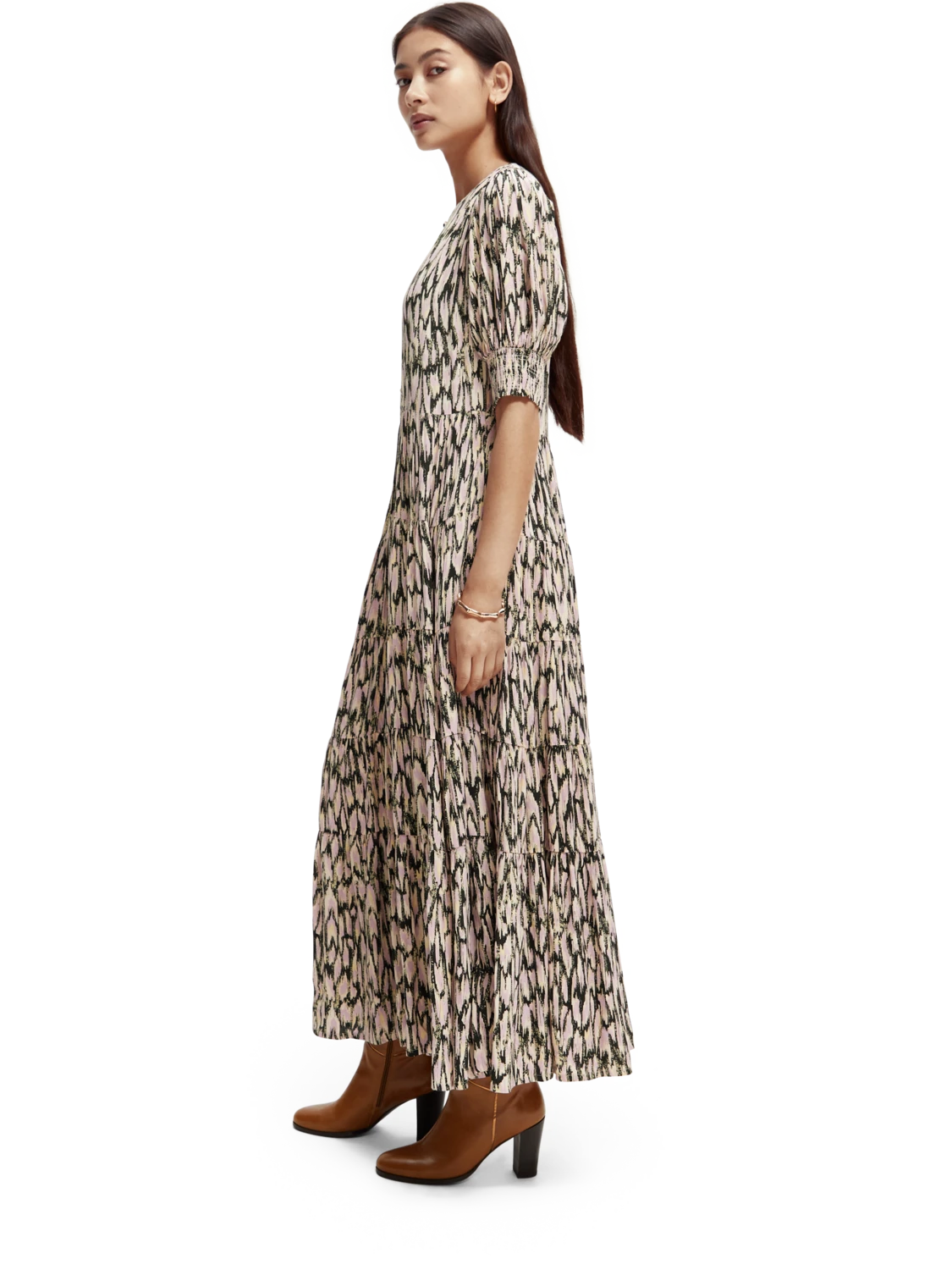 Scotch & Soda Short Sleeved Tiered Maxi Dress 15 Scotch & Soda Short Sleeved Tiered Maxi Dress - Image 13