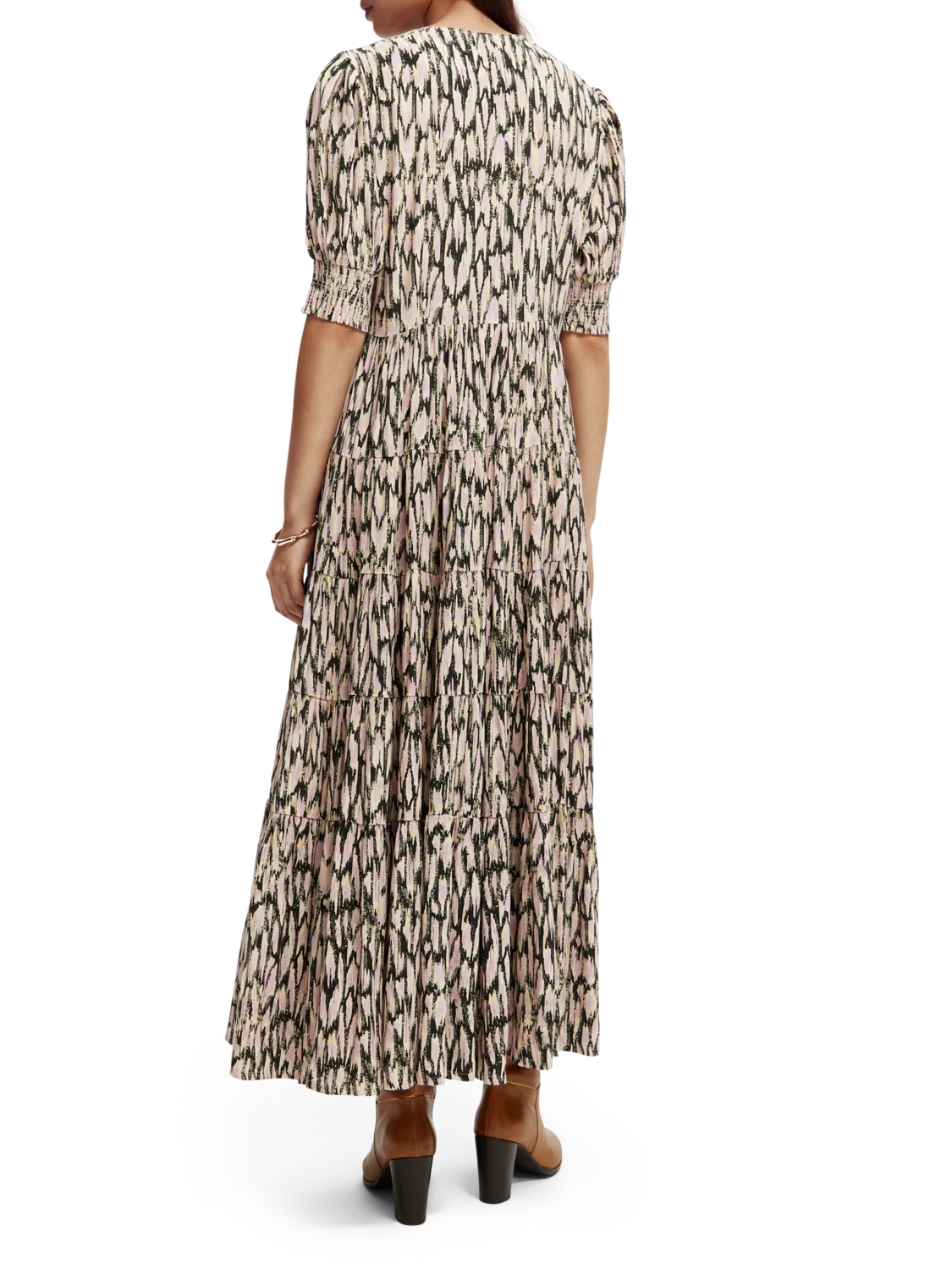 Scotch & Soda Short Sleeved Tiered Maxi Dress 5 Scotch & Soda Short Sleeved Tiered Maxi Dress - Image 3